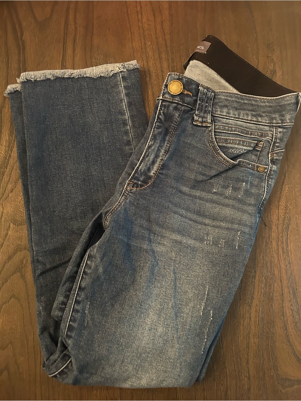 Democracy Women's Ab Solution Slim Straight Jeans in Washed Blue